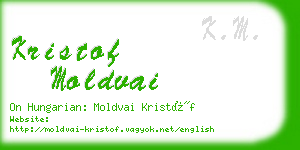 kristof moldvai business card